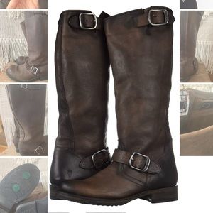 Frye Veronica tall moto boots